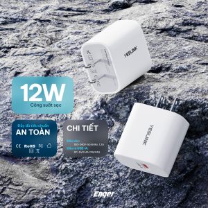 YESLINK 12W Charger Aluminum + PC Fireproof Material